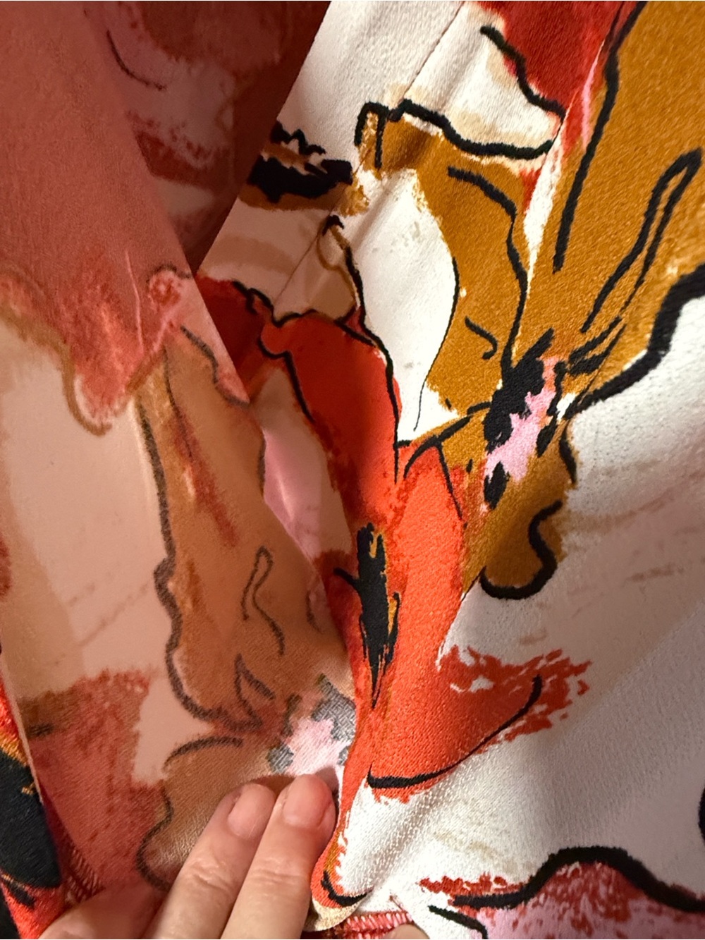 Nine West Floral Wrap Dress in Red, Pink, White, Brown - Picture 4 of 16